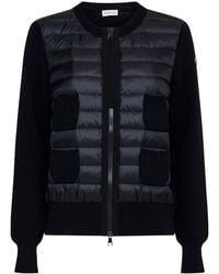 Moncler - Padded Wool Zip-Up Cardigan By - Lyst