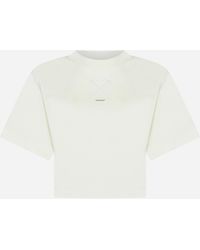 Off-White c/o Virgil Abloh - Arrows-motif Embellished Cropped T-shirt - Lyst
