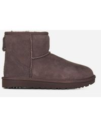UGG Classic Gem Leather Mini Bootie in Chestnut (Brown) - Save 1% | Lyst