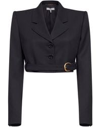 Chloé - Grain De Poudre Wool Spencer Cropped Jacket - Lyst