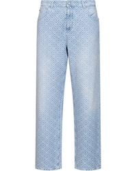 CASABLANCA - Denim Washed Monogram Jeans - Lyst