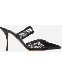 Alaïa - Mesh Lace And Patent Leather Mules - Lyst