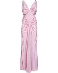 Versace - Pastel Liquid Viscose Jersey Evening Dress - Lyst