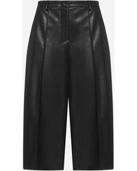 Blanca Vita Brugo Faux-leather Bermuda Shorts - Black