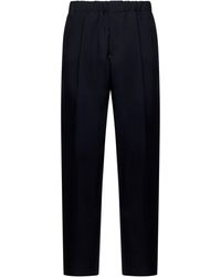 Jil Sander - Gabardine Tapered Trousers - Lyst