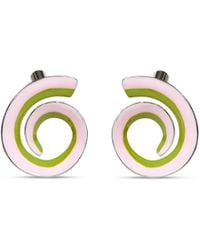 Marni - Soft Enameled Metal Spiral Earrings - Lyst