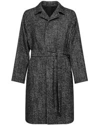 Tagliatore - Flecked Wool Blend Salomons Wrap Coat - Lyst