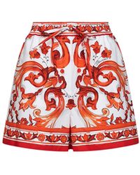 Dolce & Gabbana - Bermuda Shorts Maiolica Print - Lyst