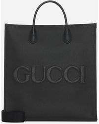 Gucci - Leather Medium Tote Bag - Lyst