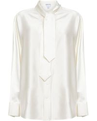Bottega Veneta - Shirt Oversized Silk Satin - Lyst