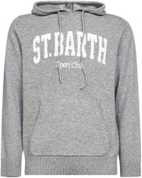MC2 Saint Barth - Wool Blend Knit Wood Hoodie - Lyst