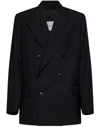 Dries Van Noten - Wool Canvas Bosier Double-Breasted Jacket - Lyst