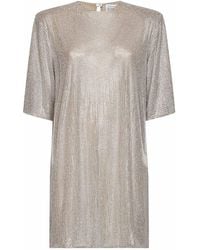 GIUSEPPE DI MORABITO - Crystal-Embellished Tulle T-Shirt Mini Dress - Lyst
