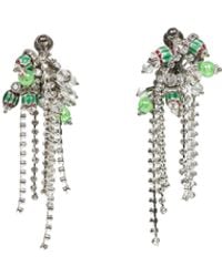 Dries Van Noten - Brass Beads And Crystals-Embellished Earrings - Lyst