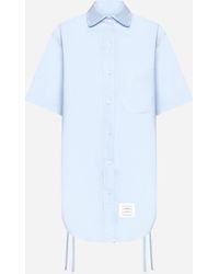 Thom Browne - Cotton Shirt Mini Dress - Lyst