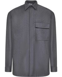 D 40 - Virgin Wool Shirt Jacket - Lyst