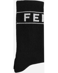 Fendi - Logo Cotton-blend Short Socks - Lyst
