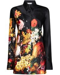 Dries Van Noten - Flemish Painting-Print Silk Calima Shirt - Lyst