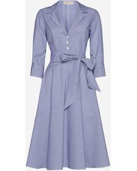 Blanca Vita - Allamanda Striped Cotton-blend Dress - Lyst