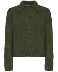 Dries Van Noten - Forest Alpaca Blend Knit Mora Cardigan<Br - Lyst