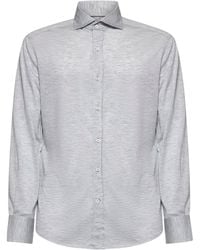 Brunello Cucinelli - Silk And Cotton Jersey Shirt - Lyst