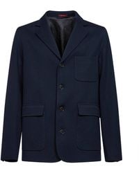 Gucci - Dark Cotton Jersey Single-Breasted Jacket - Lyst