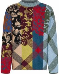 Dries Van Noten - Matadi Wool And Alpaca Patchwork Jacquard Sweater - Lyst