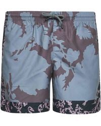 Dries Van Noten - Petrol Printed Nylon Swim Shorts - Lyst
