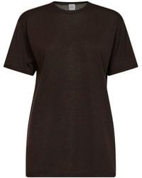 TOTEME - Fondante Oversized Lyocell And Cashmere Knit T-Shirt - Lyst