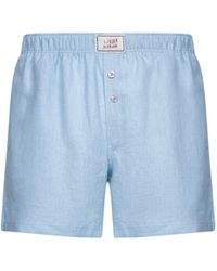 HANDLE WITH FREEDOM X HOLY CAFTAN - Sky Linen Libera Marina Boxer-Style Shorts - Lyst