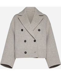 Brunello Cucinelli - Wool And Cashmere Peacoat - Lyst