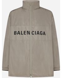 Balenciaga - Logo Nylon Zip-up Jacket - Lyst