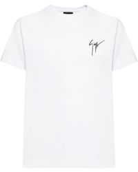 Giuseppe Zanotti - Logo Embroidered T-shirt - Lyst