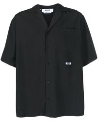 MSGM Embroidered-logo Shirt - Black