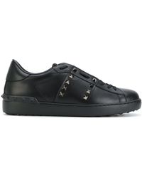 black stud valentino trainers