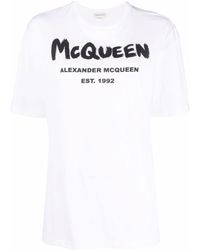 Alexander McQueen 'graffiti' T-shirt - White