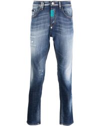 Blue - Save 67% Womens Mens Clothing Mens Jeans Straight-leg jeans Philipp Plein Denim Jeans Super Straight Cut Skull Blu in Denim 