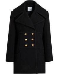 Patou - Double-breasted Wool Blend Coat - Lyst
