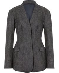 Alberta Ferretti - Stretch Wool Blend Blazer - Lyst