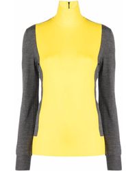 Plan C Color Block Sweater - Yellow