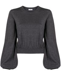 P.A.R.O.S.H. Wool And Cashmere Knit Top - Gray