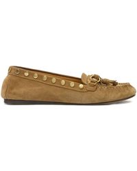 Isabel Marant - Faxel Taupe Leather Moccasins - Lyst