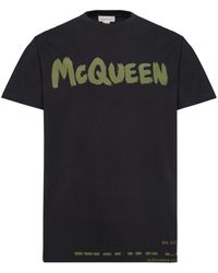 Alexander McQueen - Maglietta MC Queen Graffiti - Lyst