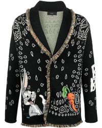 Alanui - Black X Looney Tunes Bugs Bunny Bandana Cardigan - Lyst