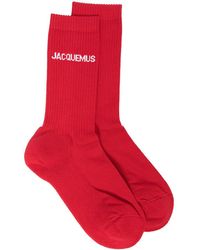 Jacquemus Logo Socks - Red