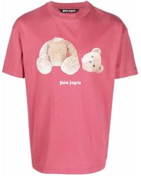 Palm Angels T-shirts And Polos Bordeaux - Pink