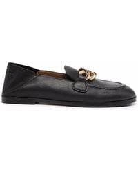 See By Chloé Mahe Leather Loafers in Black - Lyst