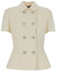Versace - Double Wool Crêpe Jacket - Lyst