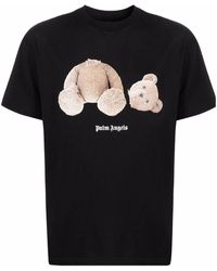 Palm Angels 'teddy' Print T-shirt - Black