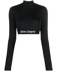 Palm Angels - Logo Band Cropped Top - Lyst